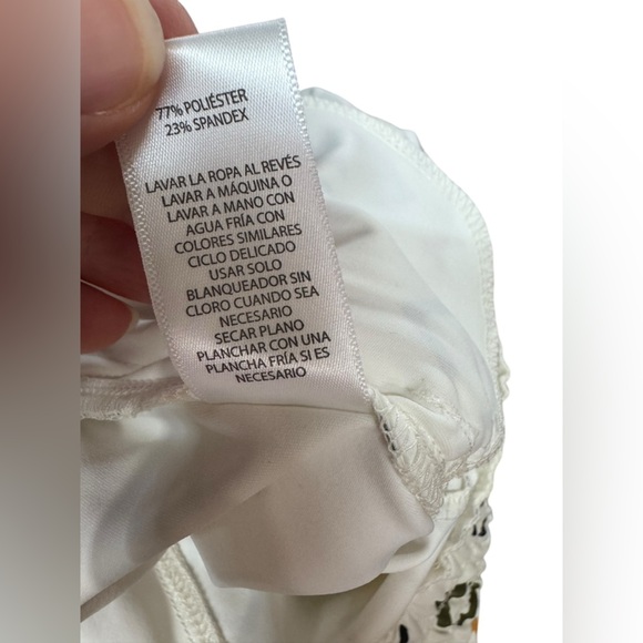 Rachel Zoe. White Joggers with Multicolor Print - Picture 8 of 10